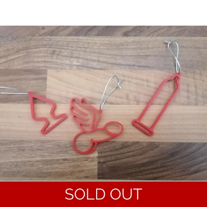 Funny Adult 3 Piece Gifts Hanging Decorations 3D Printed